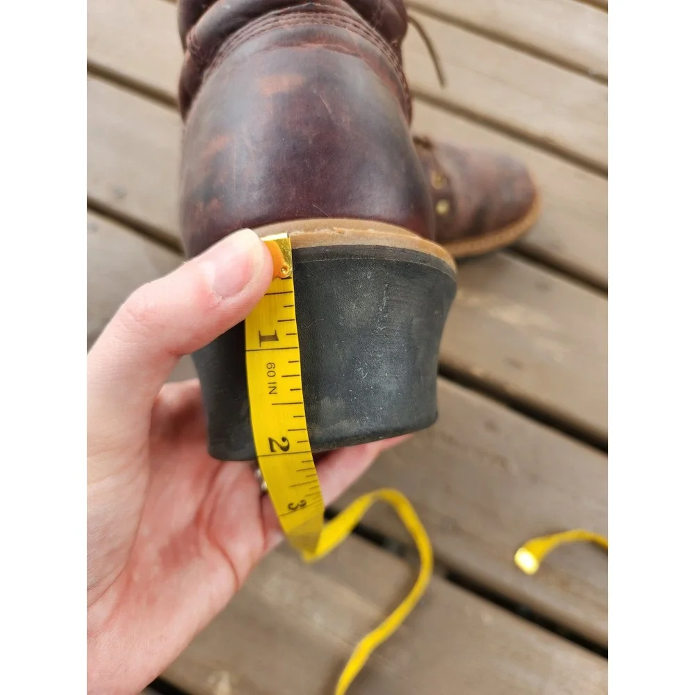 Carolina 1821 Logger Boots Dark Brown Leather Steel Toe Work Mens 11.5 2E Wide‎